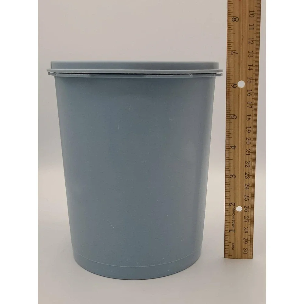 Vintage Tupperware Servailer Canister In Country Blue